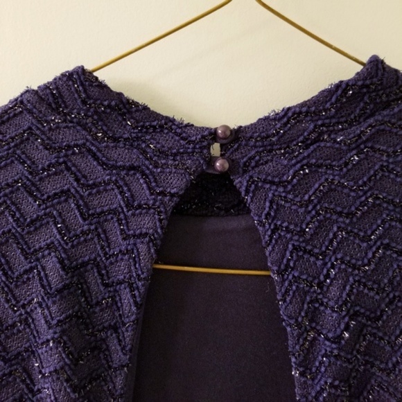 Altar’d State Navy Blue Metallic Chevron Dress - Picture 6 of 6